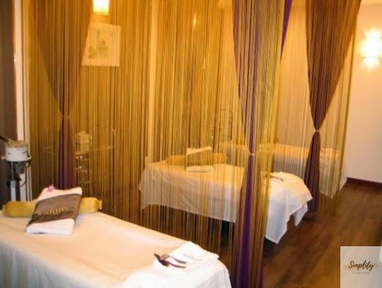 Rèm ngăn giữa phòng Spa